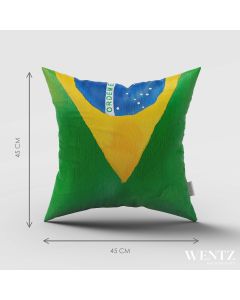 Pillow Case Soccer World Cup Brazil Flag - 45 x 45 / WA40