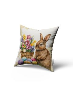 Pillow Case Easter with Rabbit - 45 x 45 / WA50