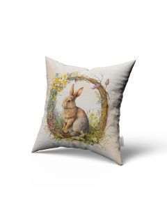 Pillow Case Easter with Rabbit - 45 x 45 / WA57