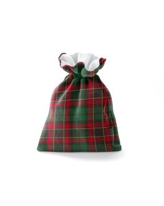 Red and Green Plaid Decorative Christmas Bag With String / WS13