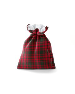 Red and Black Plaid Decorative Christmas Bag With String / WS15
