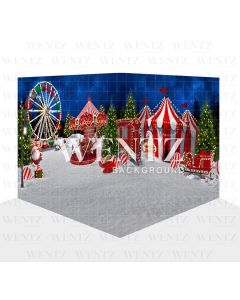 Photography Background in Fabric Christmas Circus Set 3D / WTZ141