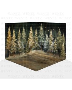 Photography Background in Fabric Christmas Forest Set 3D / WTZ171