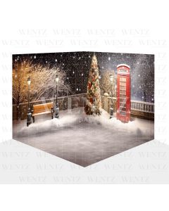 Photography Background in Fabric Christmas in London Set 3D / WTZ177
