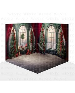 Photography Background in Fabric Christmas Room Set 3D  / WTZ180