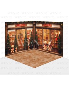 Photography Background in Fabric Christmas Store with Teddy Bears Set 3D / WTZ181