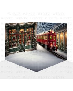 Photography Background in Fabric Train Station Set 3D / WTZ182