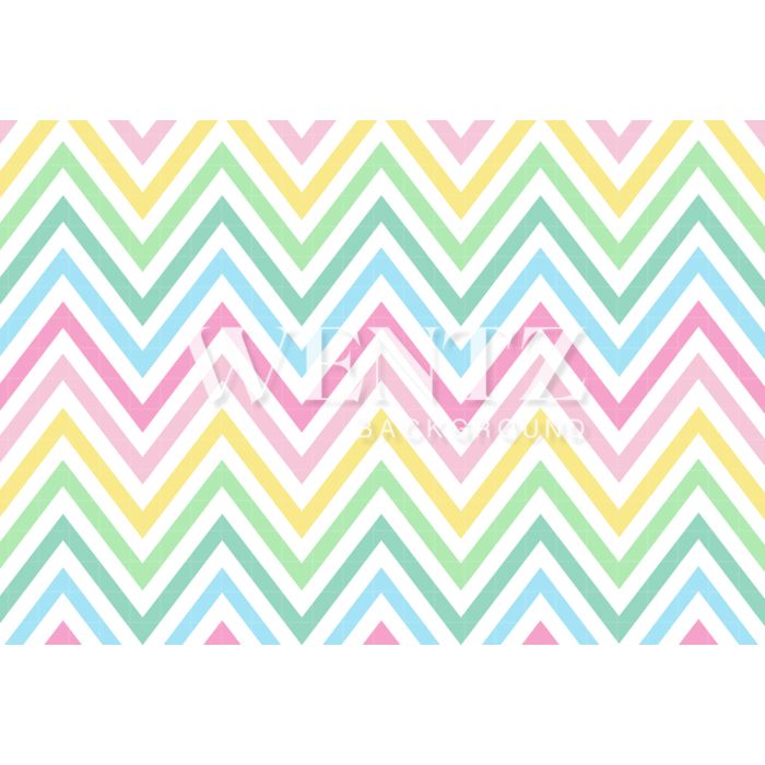 Photography Background in Fabric Chevron Colorful / Backdrop 1472
