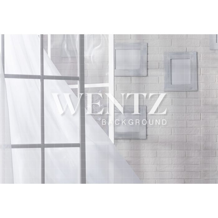 Photography Background in Fabric Windows with Curtains / Backdrop 1544