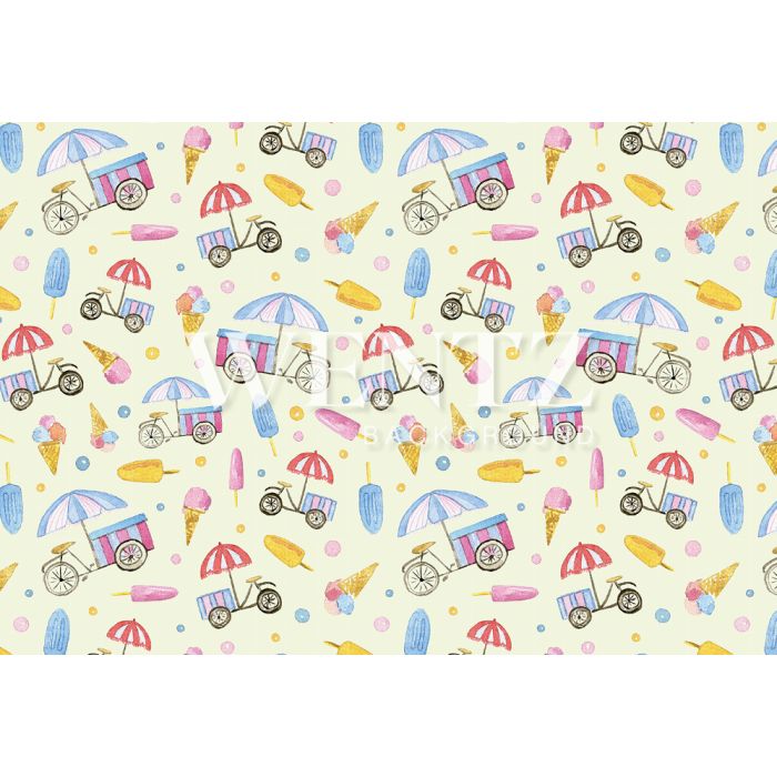 Photography Background in Fabric Ice Cream / Backdrop 1576