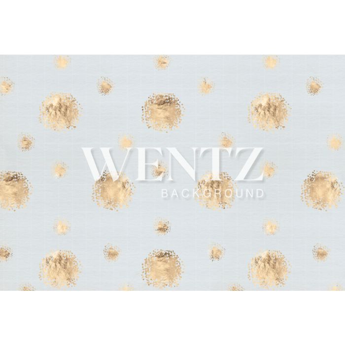 Photography Background in Fabric Golden Balls With Blue/ Backdrop 1629