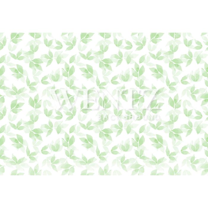 Photography Background in Fabric Green Leaves / Backdrop 1657