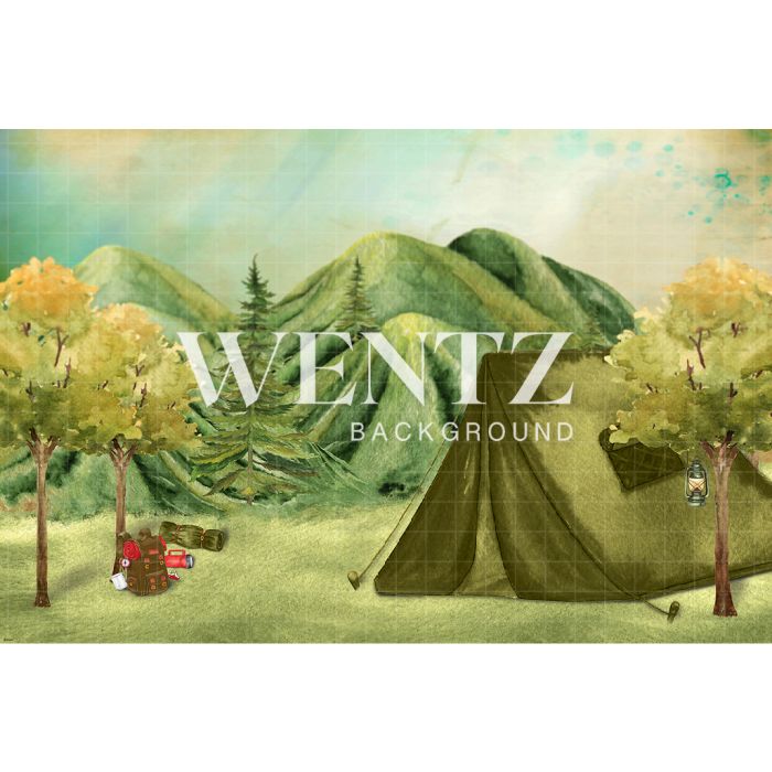 Photography Background in Fabric Forest Camping / Backdrop 1830