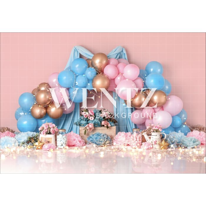 Photography Background in Fabric Scenarios Pink and Blue Balloon Newborn / Backdrop 2043