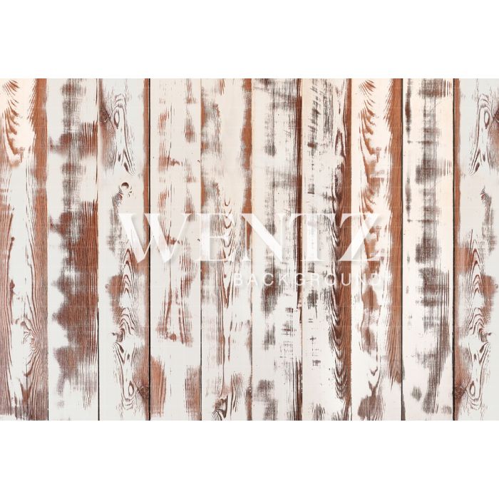 Photography Background in Fabric White and Brown Wood Newborn / Backdrop 2058