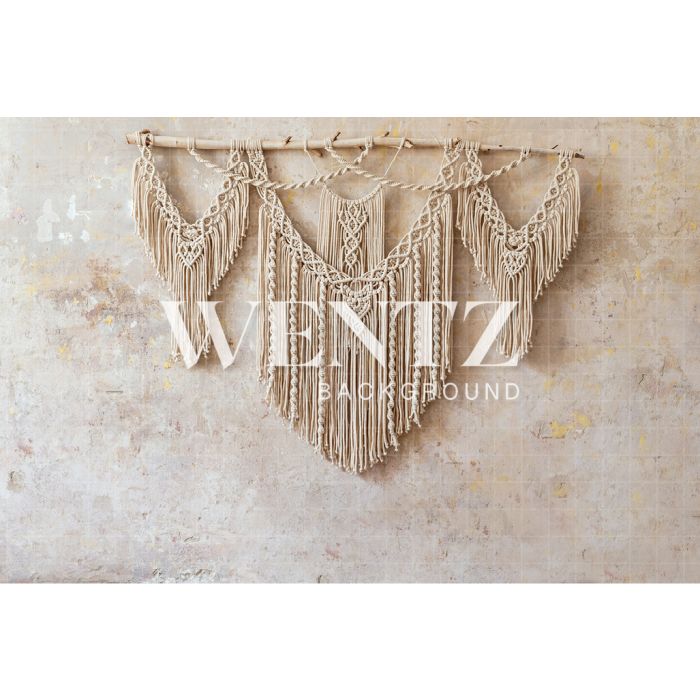 Photography Background in Fabric Boho Wall with Macramé / Backdrop 2065