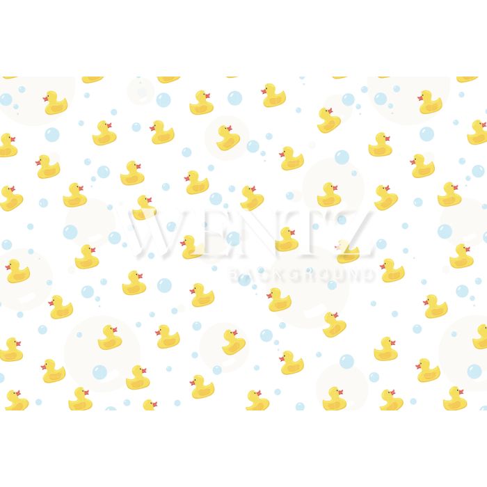 Photography Background in Fabric Bath Rubber Ducklings and Bubbles Newborn / Backdrop 2074