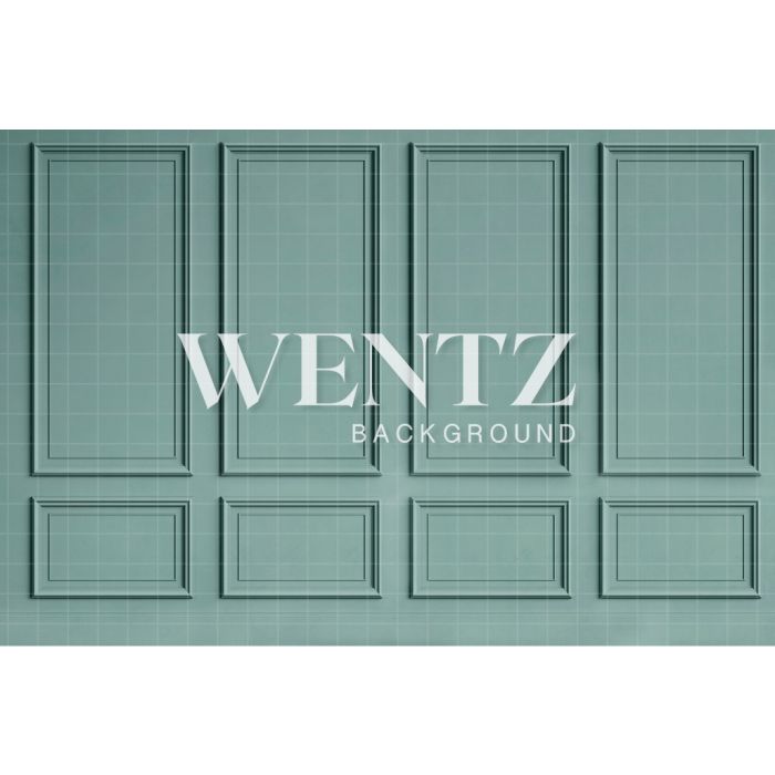 Photography Background in Fabric Boiserie Green / Backdrop 2099