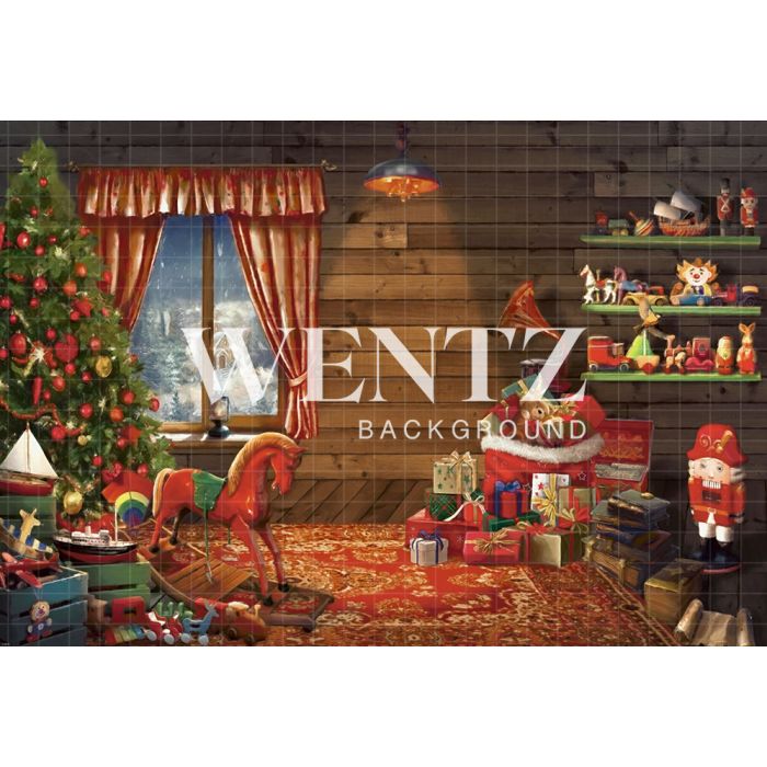 Photography Background in Fabric Christmas Toys / Backdrop 2148