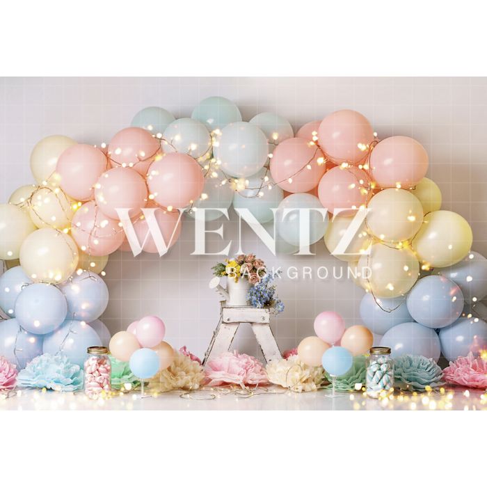 Photography Background in Fabric Scenarios Colorful Balloon / Backdrop 2204
