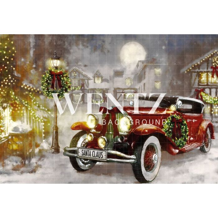 Photography Background on Fabric Santa's Car 330 cm W x 220 cm H / Backdrop 2309 Save