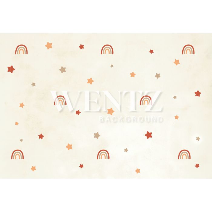 Photography Background in Fabric Boho Rainbow and Stars / Backdrop 2366
