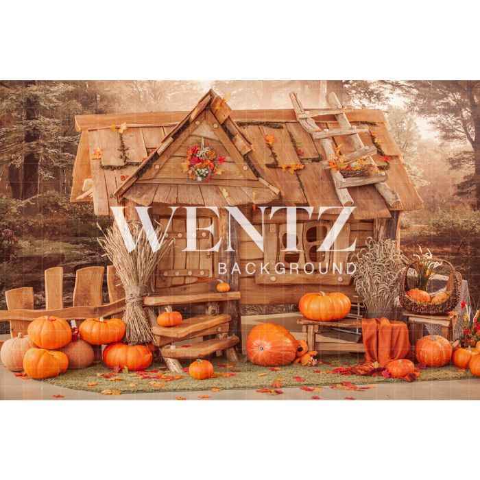 Photography Background in Fabric Autumn Hut / Backdrop 2436