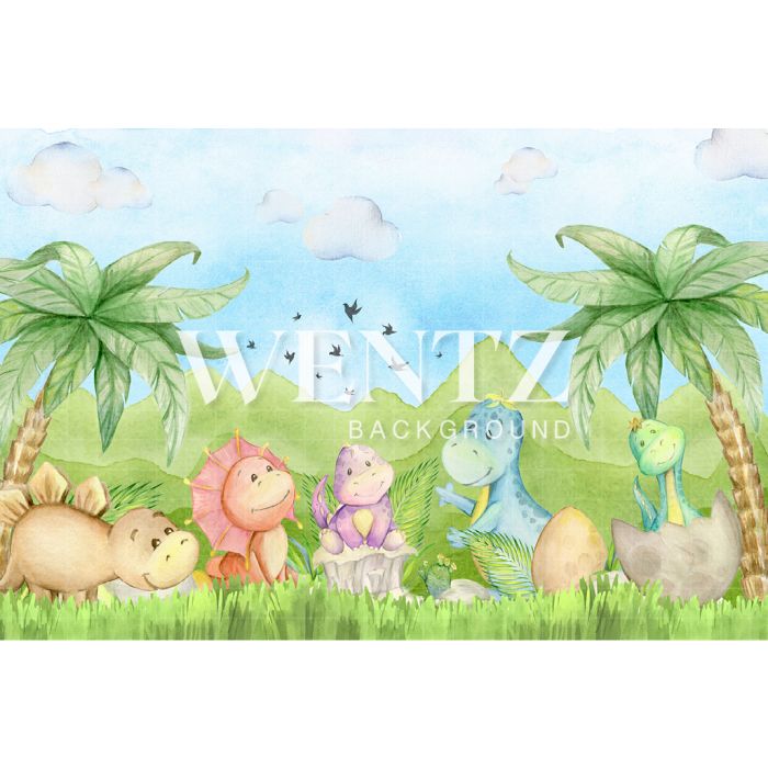 Photography Background in Fabric Dinosaur / Backdrop 2439