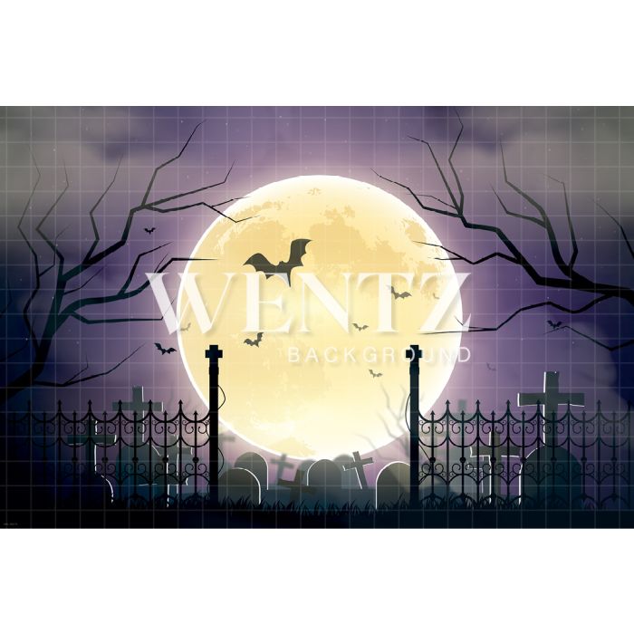 Photography Background in Fabric Halloween Night / Backdrop 2458