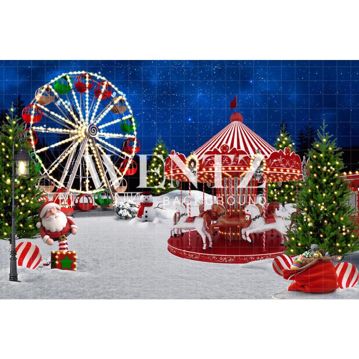 Photography Background in Fabric Christmas Park / Backdrop 2464
