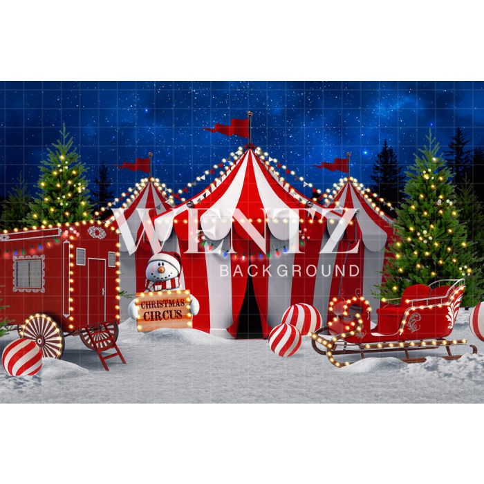Photography Background in Fabric Christmas Circus / 2465