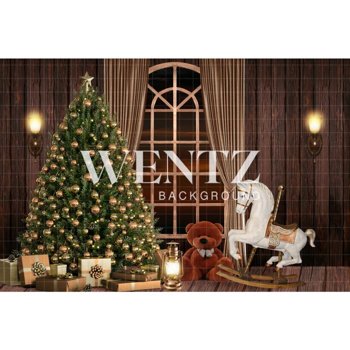 Photography Background in Fabric Christmas Living Room / 2478