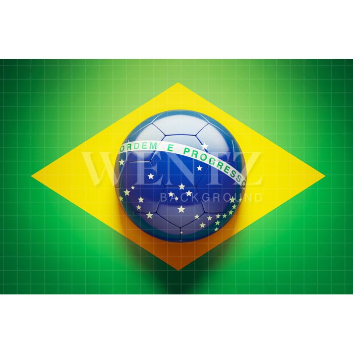 Photography Background in Fabric Soccer World Cup Brazil Flag / Backdrop 2538