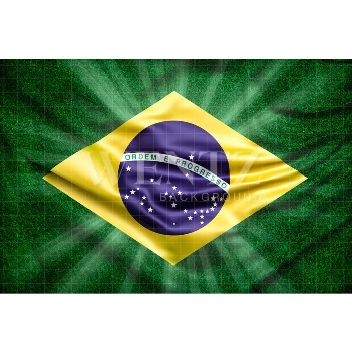 Photography Background in Fabric Soccer World Cup Brazil Flag / Backdrop  2543