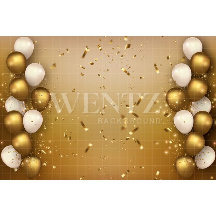 Photography Background in Fabric New Year Golden Balloon / Backdrop 2546