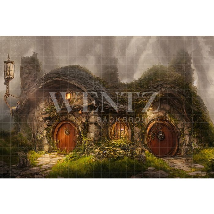 Photography Background in Fabric Hobbit House / Backdrop 2557