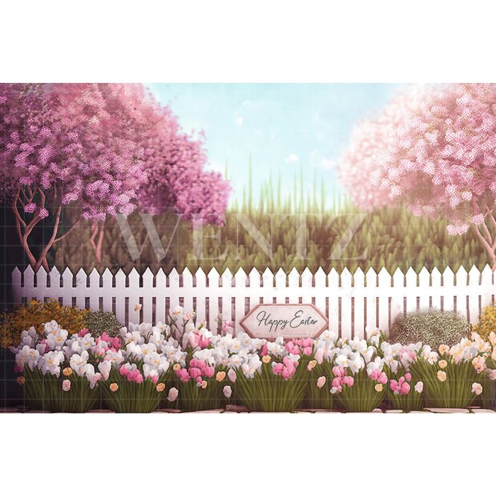 Photography Background in Fabric Easter Garden / Backdrop 2583