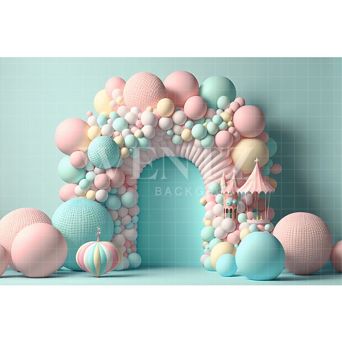 Photography Background in Fabric Cake Smash Candy Colors / Backdrop 2651