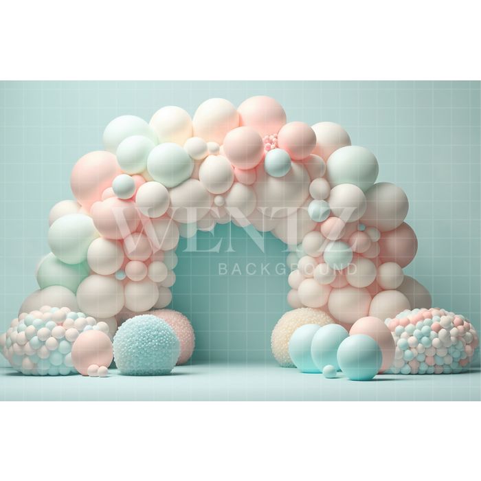 Photography Background in Fabric Cake Smash Cotton Candy / Backdrop 2652