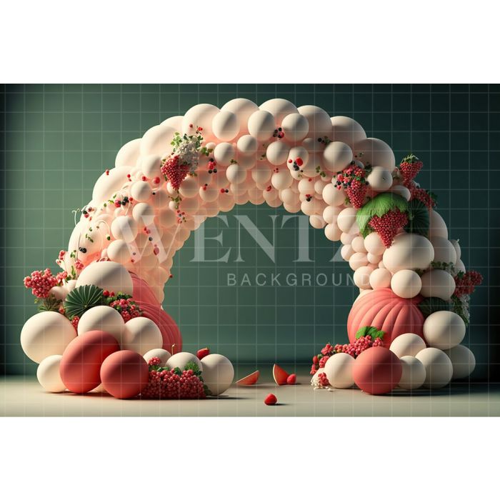 Photography Background in Fabric Cake Smash Little Fruits / 2656