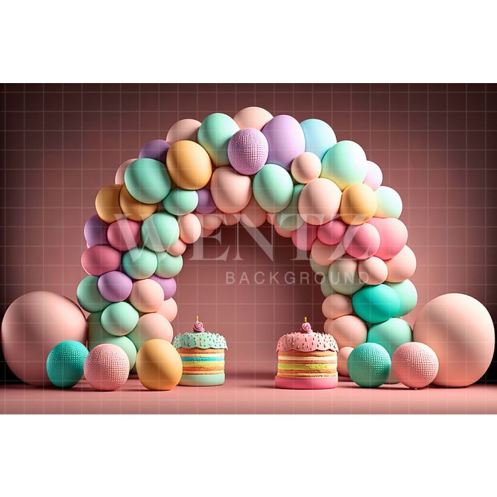 Photography Background in Fabric Cake Smash Colored Candies / Backdrop 2677