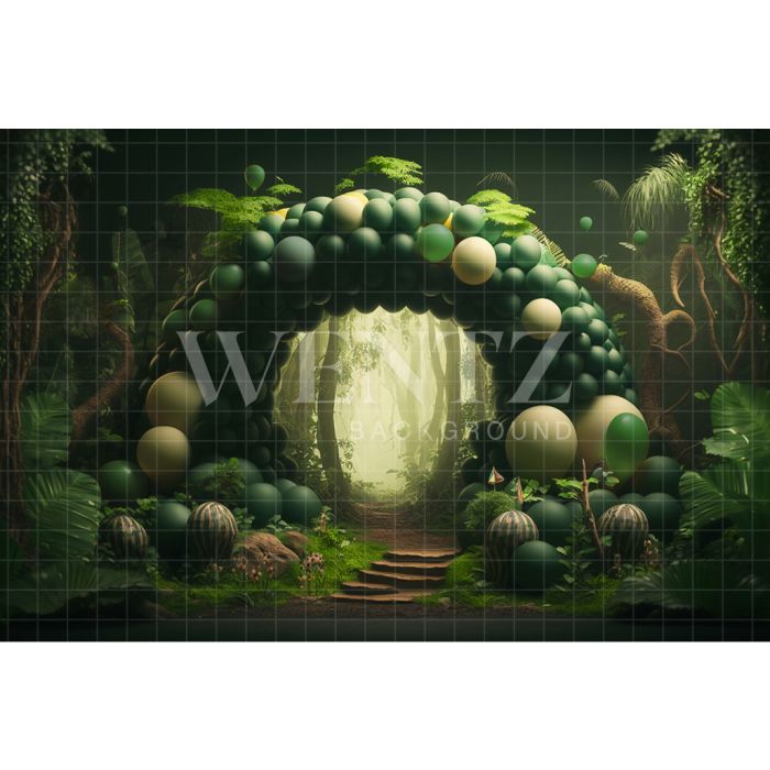 Photography Background in Fabric Cake Smash Forest / Backdrop 2727