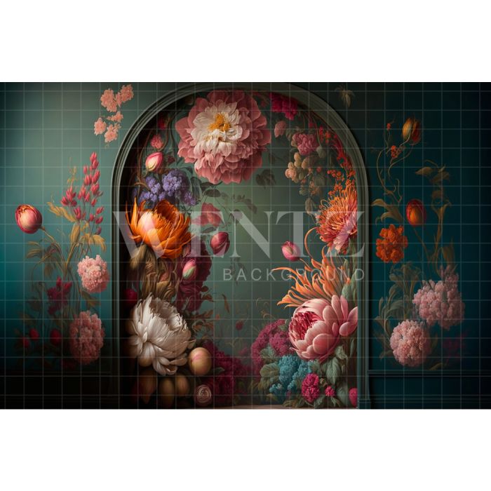 Photography Background in Fabric Mother's Day Floral Scenery / Backdrop 2752