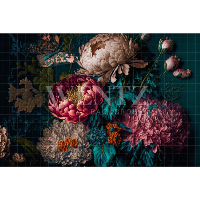 Photography Background in Fabric Floral Fine Art / Backdrop 2786