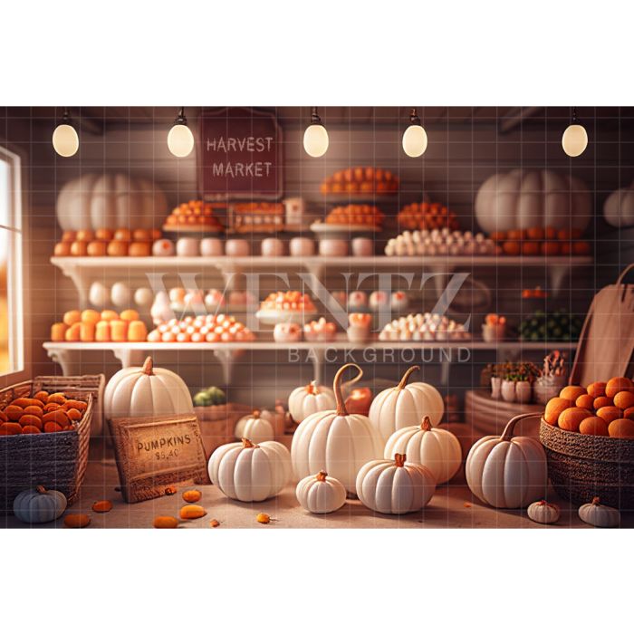 Photography Background in Fabric Fall Grocery Store / Backdrop 2921