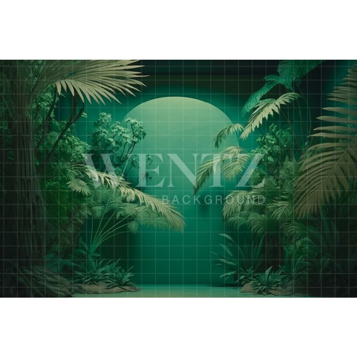 Photography Background in Fabric Nature Green Scenery with Plants / Backdrop 2982