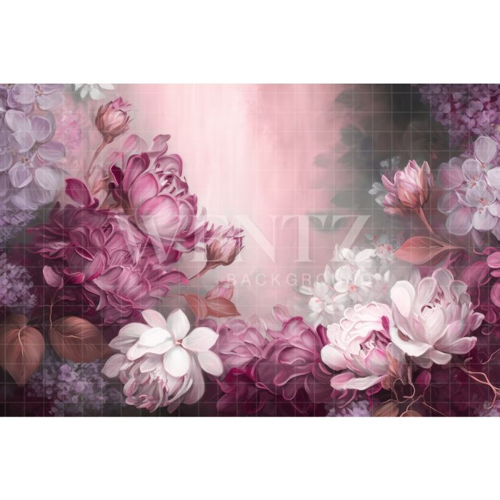 Photography Background in Fabric Lilac Floral Fine Art / Backdrop 3020