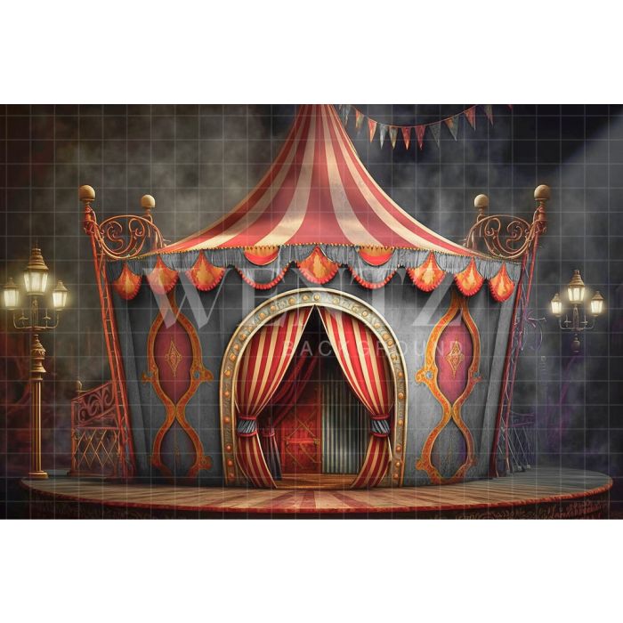 Photography Background in Fabric Circus Tent with Lights / Backdrop 3048