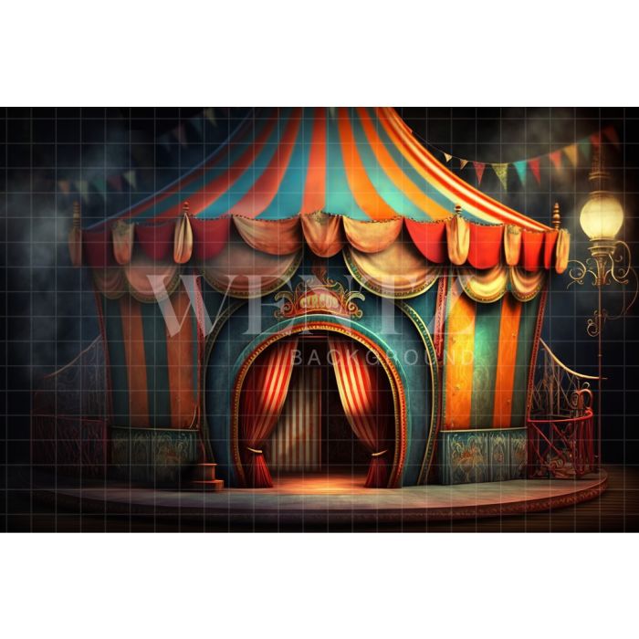 Photography Background in Fabric Circus Tent with Lights / Backdrop 3049