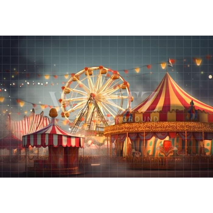 Photography Background in Fabric Amusement Park / Backdrop 3050